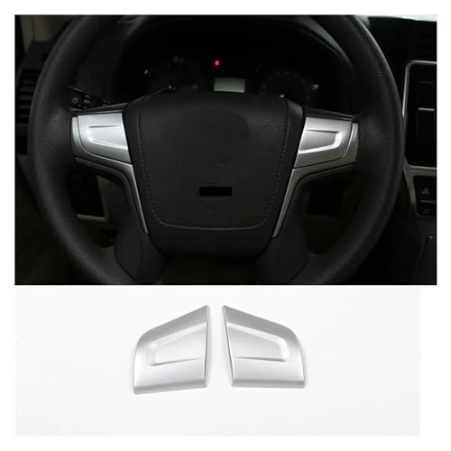 Embellecedor de volante para Land Cruiser Prado FJ150 2018-2019, confort y estilo ABS plata 2