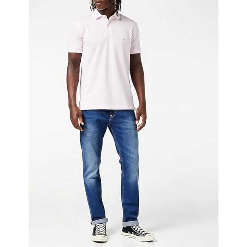 Tommy Hilfiger Herren Poloshirt Kurzarm 1985 Regular Fit, Rosa (Light Pink), L – Ansicht 3