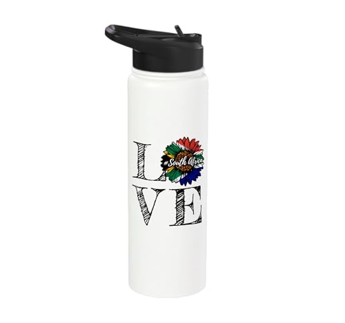 South African Sunflower Love South Africa Stainless Steel Insulated Water Bottle