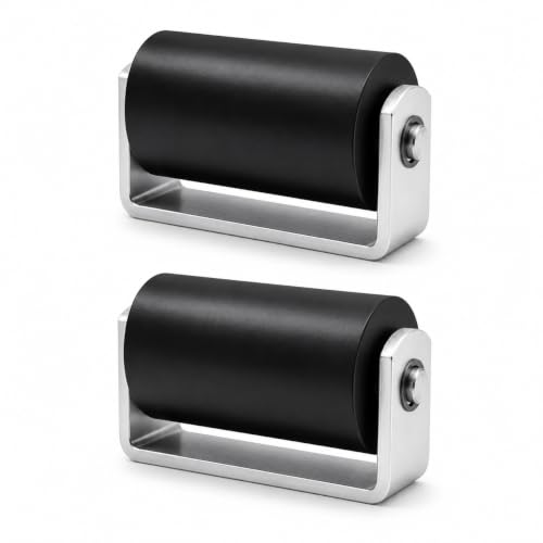 ASE 2 Pack 3" Sliding Gate Guide Rollers (Black Aluminum)
