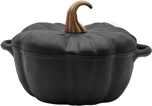 Pumpkin Casserole Dish Enameled Cast Iron Dutch Oven with Lid Non-Stick Pot for Stews and Soups