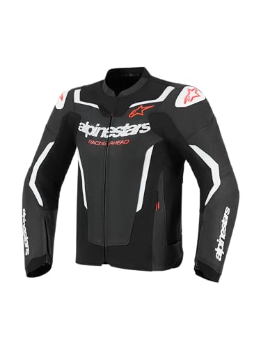 Alpinestars GP Force V2 Air Blouson de moto en cuir, noir/blanc, 52