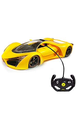 Carro Controle Remoto Sem Fio Sport 4 Funcoes 1:14 Com Luz E Recarregavel, DM Toys