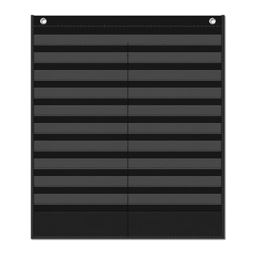 AKAYOK - Daily Schedule Pocket Chart for Kids Management,Black3