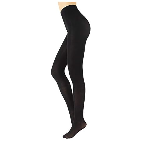 CALZITALY Cotton Thick Tights, Daily Use Tights, Warm Winter Tights | Beige, Burgundy, Black, Blue, Brown, Green, Violet | S/M, L/XL | 100 DEN | Made in Italy Cover
