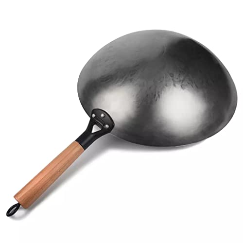 Wok de hierro fundido chino hecho a mano 32 cm miniatura 3