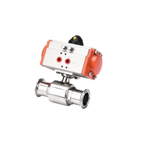 Vanne à bille pneumatique 19 mm acier inox 304 commande automatique