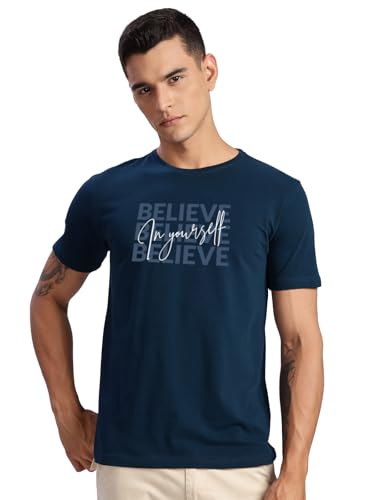 ADRO Men's Motivational Printed Tshirt | Regular Fit T Shirt | Co...
