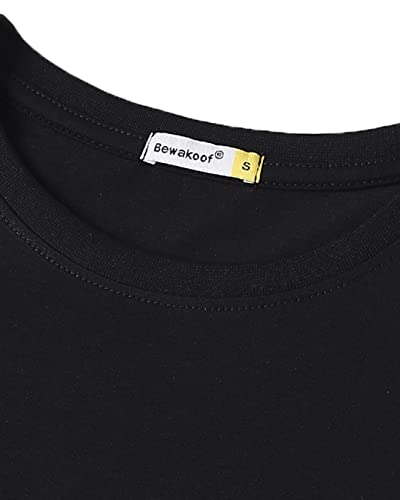 Image of Bewakoof Women's Typography 100% Cotton T-Shirt - Boyfriend Fit, Round Neck, Half Sleeves
