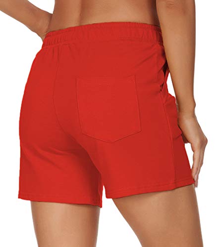Image of Tandisk Women's 5 inch Casual Jersey Cotton Shorts Lounge Yoga Pajama Walking Shorts with Pockets Activewear