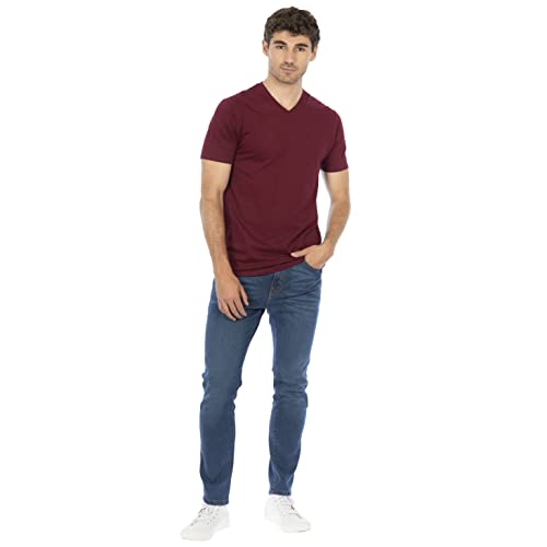 Consejos para Comprar Playera Cuello V Hombre favoritos de las personas. 42 OPTIMA Avante Playera Manga Corta Cuello V para Caballero (Vino, Grande)