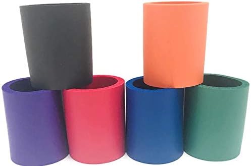 Pen Kit Mall Blank Beer Can Huggers, 6 Pack, Foam Insulated Cooler for Alcohol and Soft Drinks, Flexible Drink Caddies for DIY Projects, Parties, Events, Weddings or Branding (6, Assorted)