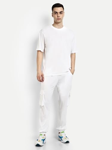 Image of Kraasa Summer Cotton Co-ord Set, Tshirt and Pant Set, Regular Fit Plus Sizes Tracksuit for Men's