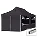 TOOLPORT Faltpavillon Faltzelt Pavillon 3x6m - 4 Seitenteile Aluminium 32mm Partyzelt 700N schwarz