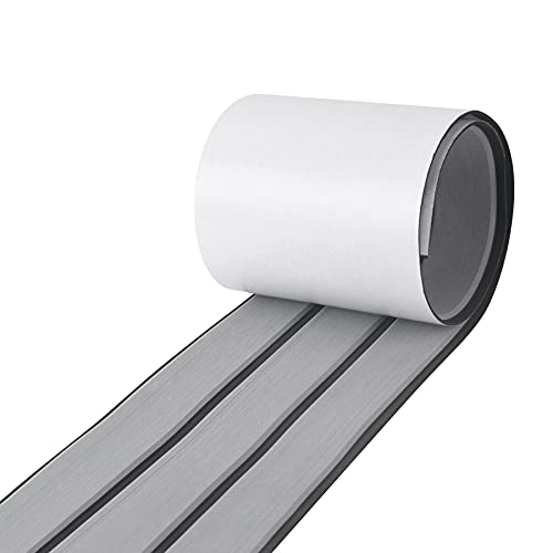 SenMore Boat Flooring Teak EVA Foam Faux Self-adhesive Non-slip Teak Decorative Board, Used for Yacht Kayak Sailing RV Marine floor Mat,240x17cm