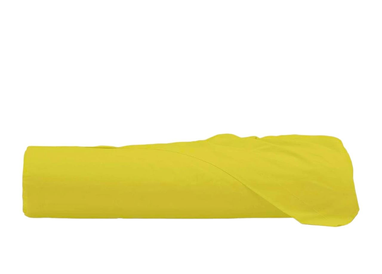 Lenzuolo Sopra Matrimoniale 260x290cm - 100% Cotone, Giallo, Morbido E Lavabile