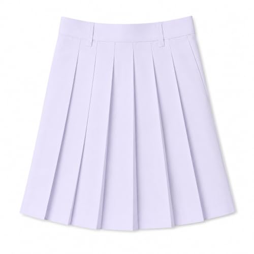 Image of A&M Threads White School Uniform Skirt for Girls