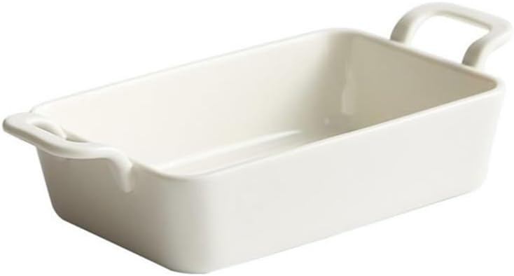 Cooking Tray, Scandinavian Western Ceramic Oven Pizza Pan Home Baking Microwave Creative Buffet Double Ear Plate(Large)