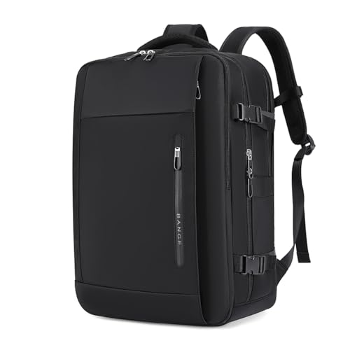 BANGE Mochila Masculina Feminina Reforçada 29L Impermeável Notebooks Até 15.6 Polegadas (Preto)