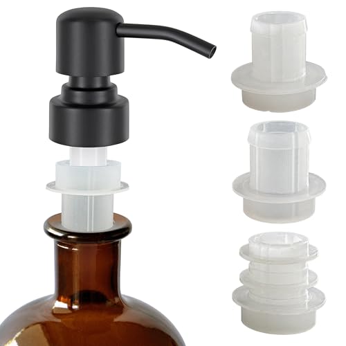 ALTGLAS Upcycling Kit for Soap Dispensers Pumps - Set of Silicone Stoppers in Three Sizes for 0.7-0.9 in Bottle Mouth (Pump not Included)