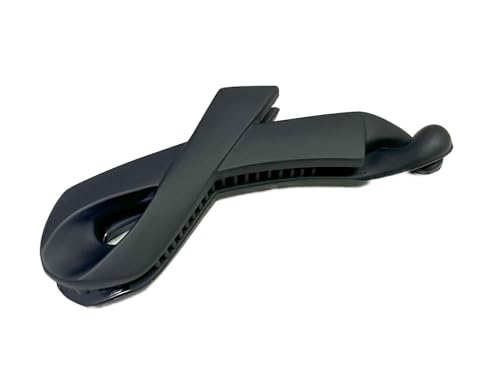 ピタッ!とズレない バナナクリップ クロスリボン マットブラック