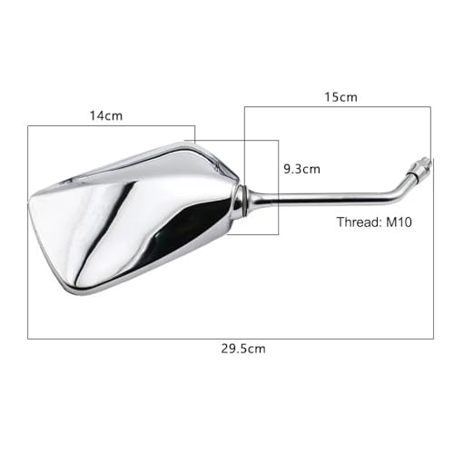 Rétroviseurs carrés moto M10 rétroviseur scooter BMS Retro Lance