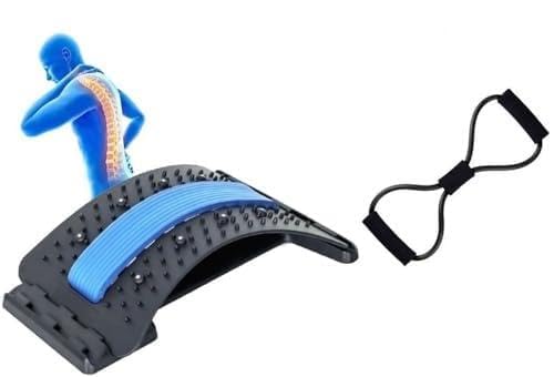 Combo of Magic Back Support with Resistance Tube for Men & Women Fitness Accessory Kit Kit ()-picture-18