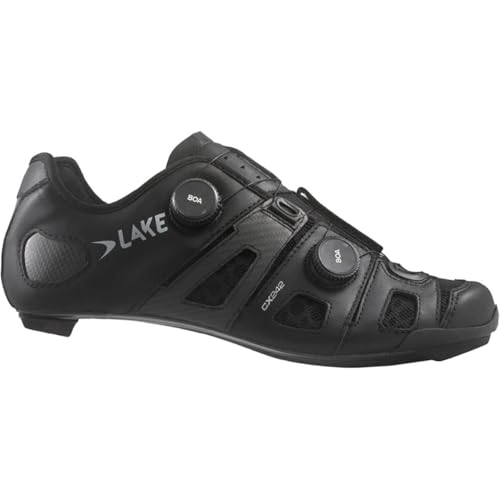 Lake Cx242 - Scarpe da ciclismo da uomo, nero/argento, 41 EU
