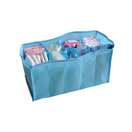 Bolso para pañales multifuncional ibasenice azul miniatura 1