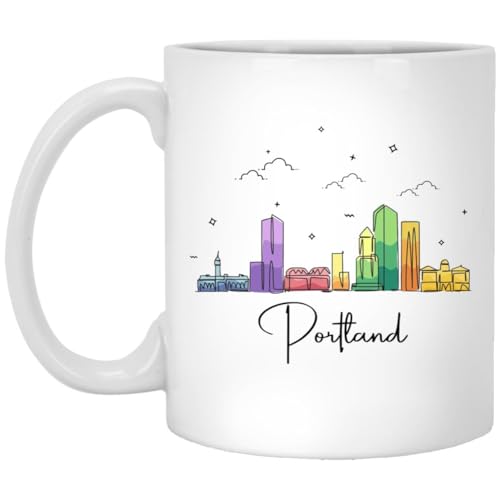 HKDesignGift Portland City Skyline Coffee Mug 11oz