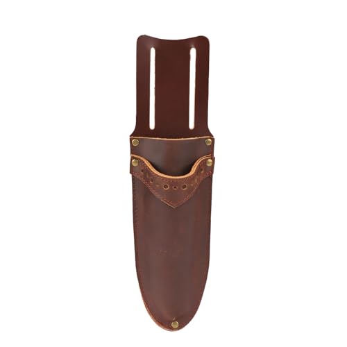 Tourbon Leather Garden Pruning Shears Folding Saw Double Holster Gardening Soil Knife Sheath Pouch Multipurpose Tool Holder for Belt