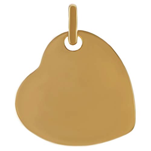 Pendentif coeur plaqué or femme hypoallergénique qui ne noircit pas