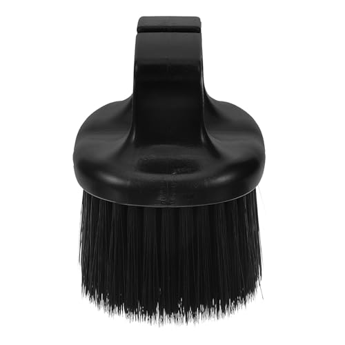 ASAKKURA Cepillo para Barrer Cabello Negro para Hombres, Accesorio de Peluquería Portátil y Compacto, Cepillo de Cuello para Eliminar Vello y Limpiar, Herramienta Práctica de Plástico