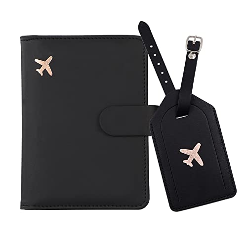 Melsbrinna Passport Holder, Passport Holder with Card Slots, Cute Passport Case for Women/Men, Waterproof RFID Blocking Travel Wallet