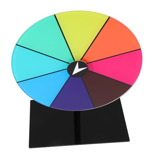 CIYODO Tabletop Prize Wheel for Games 8 Slot Rotating Wheel Markers Fun Party Accessory
