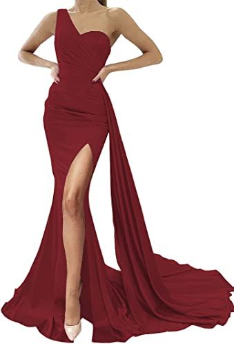 Lover Kiss Sexy V-Neck Lace Applique Prom Dresses with Long Sleeve 2019 Cocktail Party Ball Gown for Women Wine Red, Wine Red