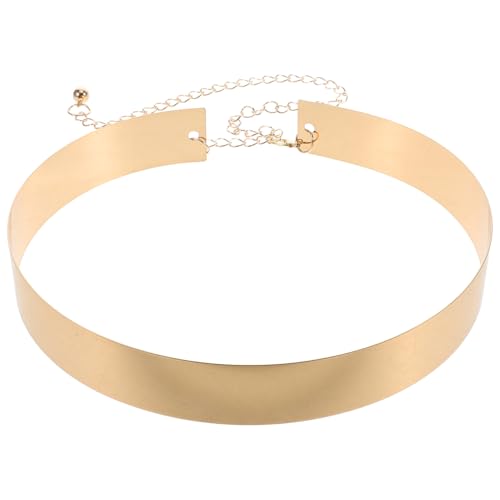 OATIPHO Cinturón Metálico Ancho Para Mujer Cadena De Cintura Ajustable Gold Con Placa De Metal Brillante Accesorio De Moda Para Vestidos Formales Wedding Y De Fiesta