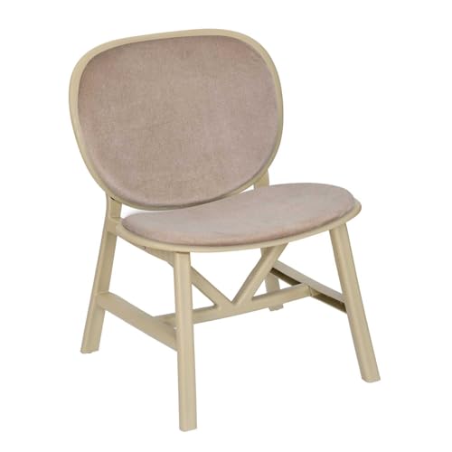 Image of Nilkamal Arena Cushioned Plastic Chair| Set of 2| for Home, Living Room, Balconies, Patios, Outdoor, Garden| Luxury Beige & Light Beige
