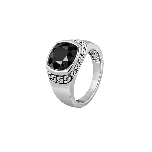 Image of GIVA 925 Silver Black Radiance Ring For Him,Fixed Size | Gifts for Men and Boys | With Certificate of Authenticity and 925 Stamp| 6 Months Warranty