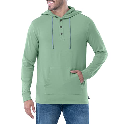 Lee Men's French Terry Hooded Sweatshirt, Green, Small at Amazon