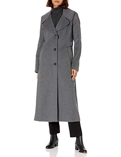 Calvin Klein womens Notch Collar Maxi, Grey, L