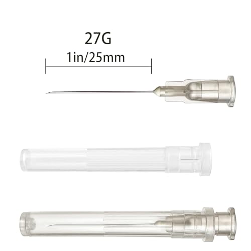 Image of 100 PCS 27g 1 inch Luer Lock Lab Accessories Individually Packaged | 27 Gauge 1 inch 25mm Disposable Sample Supplies, Dispensing Refilling Liquids