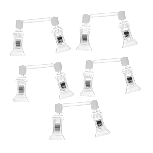 HOMSFOU 5 piezas Pinzas para Etiquetas de Precio Soporte de Exhibición Publicitaria Clips para Señalización Supermercados de Material Duradero y Portátil para Mostrar Tarjetas y Menús