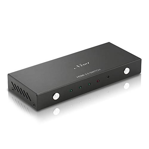 HDMI Switch 3x1,Premiun 3 Input 1 Output HDMI Amplifier Splitters Box Support IR Remote 4K 50 Hz Full HD 3D 1080P