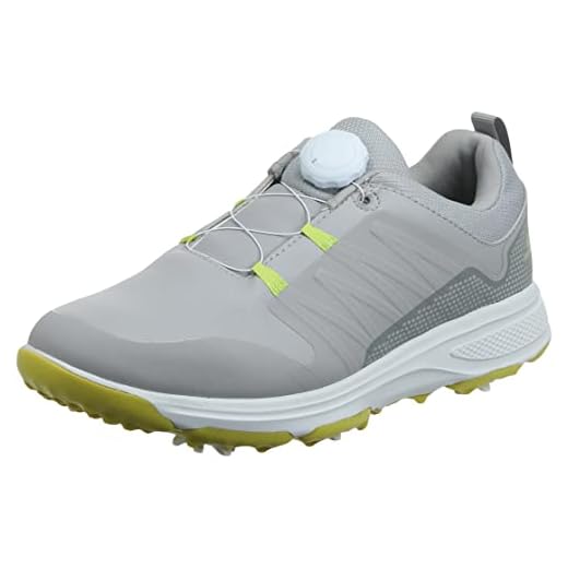 Skechers Herren Torque Twist Waterproof Golf Shoe Golfschuh, Grau/Limette, 46 EU