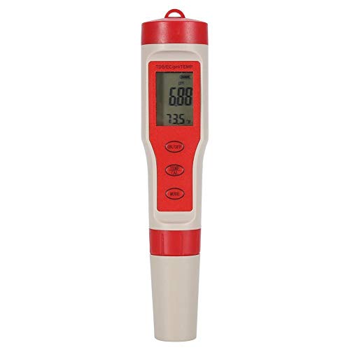 Samfox Digital Water Quality Tester - 4 In 1 Function PH TDS EC TEMP Digital Water Quality Tester Monitor Meter Test Pen