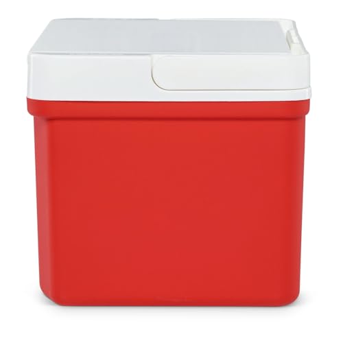 Image of Small Cooler 9 Quart Laguna Ice Chest, 13 Can Capacity Portable Hard Cooler with Lid, Compact Insulated Cooler for Camping, Beach, Picnic & Travel - Red