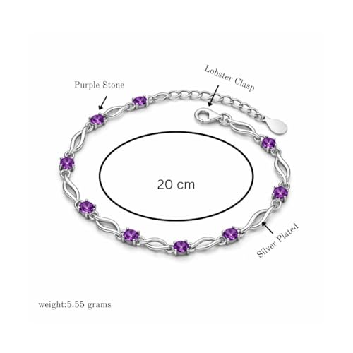 Image of Nilu's Collection Glam up Your Look with Stylish 925 Silver-Plated Copper Bracelet for Women and Girls