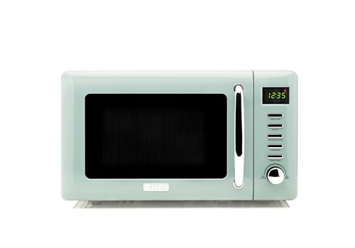 Haden Cotswold Green Microwave Oven – 800W Retro Design, 20L Capacity, Compact Digital Microwave...