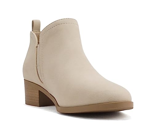 Soda “ZAYNE” ~ Women Round Toe Elastic Side Gore Side Zipper Pull Tab Low Heel Ankle Boot Bootie4